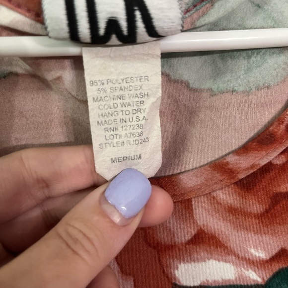 TMG Rose Print Long Sleeve Dress - Picture 2 of 4